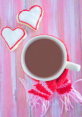 Image showing cookies and cocoa drink