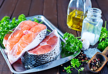 Image showing raw salmon