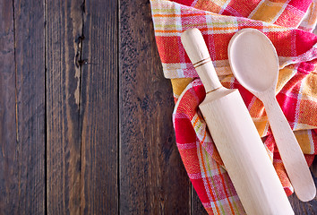 Image showing wooden rolling pin