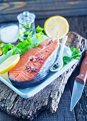 Image showing raw salmon