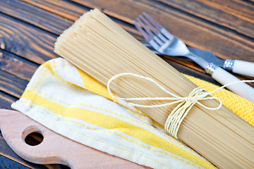 Image showing raw spaghetti