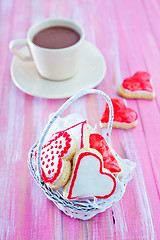 Image showing cookies and cocoa drink