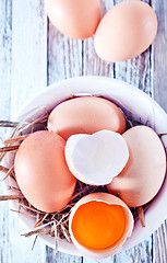 Image showing raw eggs