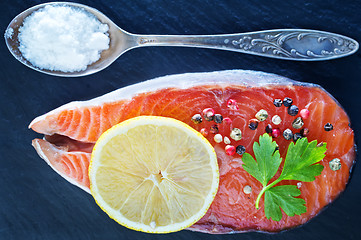 Image showing salmon steak