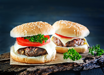 Image showing cheeseburgers