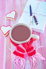 Image showing cookies and cocoa drink