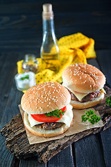 Image showing cheeseburgers
