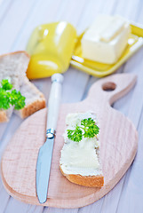 Image showing bread with butter