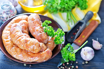 Image showing fried sausages