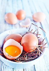 Image showing raw eggs