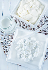 Image showing cheese,milk and sour cream