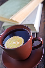 Image showing tea with lemon