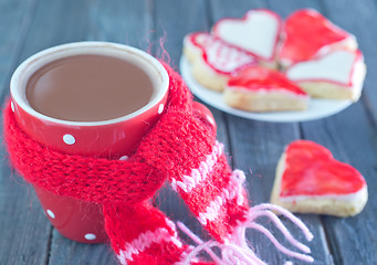 Image showing cookies and cocoa drink