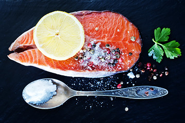 Image showing salmon steak