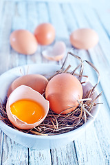 Image showing raw eggs