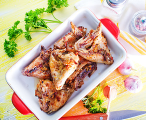 Image showing fried chicken wings