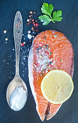 Image showing salmon steak