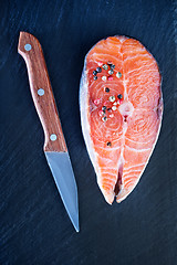 Image showing salmon steak