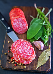 Image showing salami