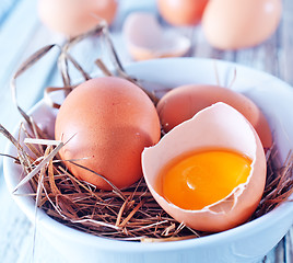 Image showing raw eggs