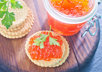 Image showing red salmon caviar