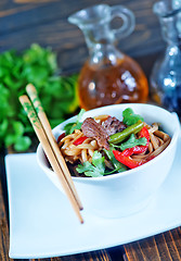 Image showing noodles with meat