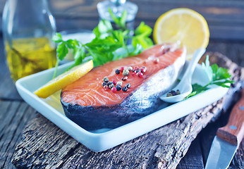 Image showing raw salmon