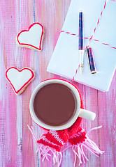 Image showing cookies and cocoa drink