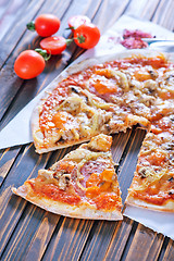 Image showing fresh pizza