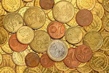 Image showing Euro coins