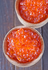 Image showing red salmon caviar