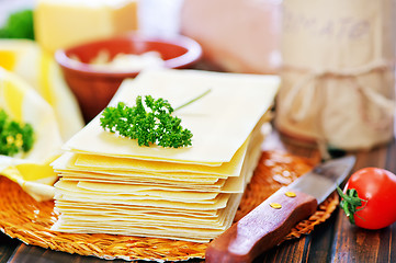 Image showing ingredients for lasagna