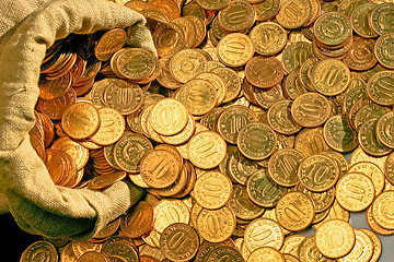 Image showing Scattered coins