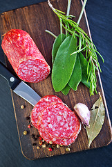 Image showing salami