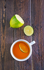 Image showing tea with lemon