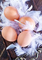 Image showing raw eggs