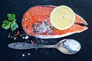 Image showing salmon steak