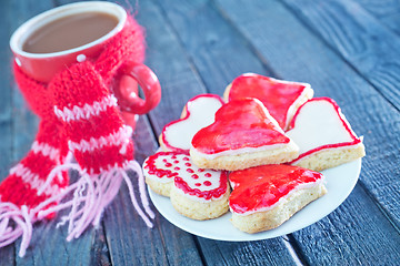 Image showing cookies and cocoa drink