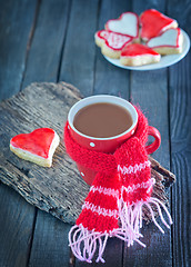 Image showing cookies and cocoa in cup