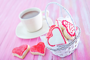 Image showing cookies and cocoa drink