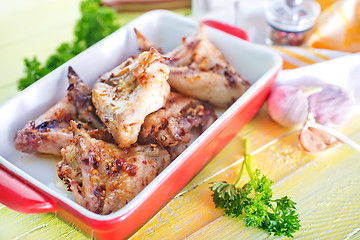 Image showing fried chicken wings