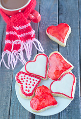 Image showing cookies and cocoa drink