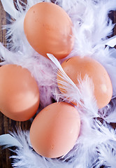 Image showing raw eggs