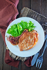 Image showing fried steak