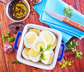 Image showing boiled eggs