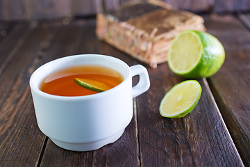 Image showing tea with lemon