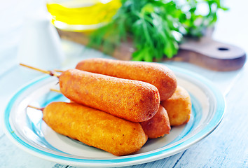 Image showing corndogs