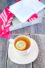 Image showing tea with lemon in cup