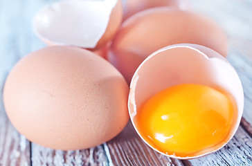 Image showing raw eggs