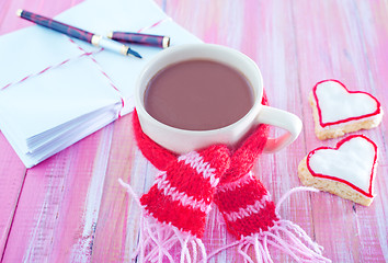 Image showing cookies and cocoa drink